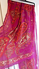 Maroon paisley pashmina for sale  WESTERHAM