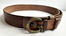 Bianchi Ranger Gun Belt, 1.75" Width Basket Weave Brown Brass Buckle Size: 36 for sale  Shipping to South Africa