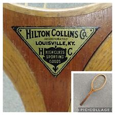 Raqueta de tenis Hilton Collins antigua de colección RARA Louisville Kentucky "BULLITT" segunda mano  Embacar hacia Argentina