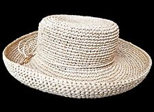 Chapéu de sol feminino The Scala Collection aba larga tecido palha natural sistema operacional comprar usado  Enviando para Brazil