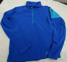 Eddie Bauer Fleece Jacket First Ascent  Womens Blue 1/4 Zip Arm Pocket Petite XS for sale  Shipping to South Africa