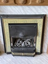 Gas Convector Fire Inset real coal fire effect, Decorative Tile Effect Surround for sale  NEWPORT
