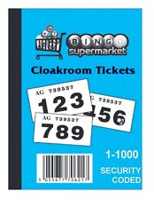Raffle cloakroom tickets for sale  SKEGNESS