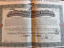 Certificati azionari 1931 usato  Italia