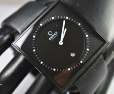 RARE! Obaku Harmony V116UBBRB Square Case Black Watch w/ Date NEW BATTERY! for sale  Shipping to South Africa