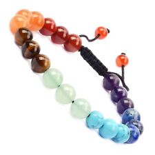 Natural Healing 7 Chakra Crystal Quartz Reiki Rope Braided Women Stone Bracelets for sale  Shipping to South Africa