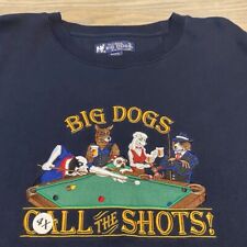 NUEVO SIN ETIQUETAS Sudadera Vintage Big Dogs Para Hombre 4XL Azul Call The Shots Perros Jugando Piscina segunda mano  Embacar hacia Argentina