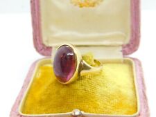 9ct Yellow Gold & Cabochon Almandine Garnet Dress Ring c1920 Art Deco for sale  Shipping to South Africa