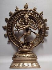 Lord Nataraja Statue, Brass Dancing Shiva Hinduism 8.6 inches for sale  Shipping to Canada
