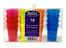 Copos de neon novidade festa diversão multicolorido plástico reutilizável 16 x 50ml, usado comprar usado  Enviando para Brazil