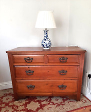 Vintage Edwardian Mahogany 2 over 2 Four Drawer Chest Of Drawers, used for sale  Shipping to South Africa