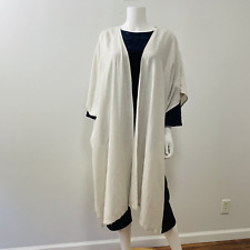 Kimono Cynthia Rowley tamanho único cover-up minimalista ruana longo linho rayon aberto comprar usado  Enviando para Brazil