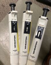 lot of 3 Wheaton Socorex Calibra micropipettes 0.4-2µ, 1-10µ, 2-30µl for sale  Shipping to South Africa