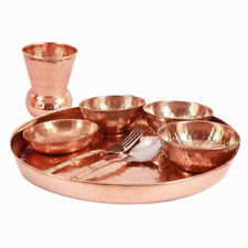 Copper hammered thali for sale  Shipping to Ireland