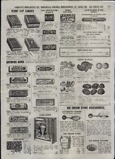 1922 PAPER AD Penny Candy Chewing Gum Bars Flag U S Union Bunting Silk Pole  for sale  Shipping to South Africa