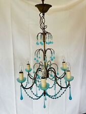 Antique opaline chandelier d'occasion  Expédié en Belgium