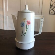 Vintage Regal Poly Perk White Floral Electric Percolator 4-8 Cup for sale  Hayward
