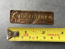 GREAT Antique Fine Arts Furniture Grand Rapids MI Makers Mark Decal Orig. Vtg, used for sale  Shipping to South Africa