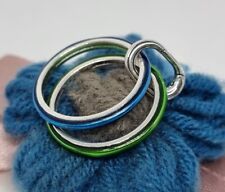 Genuine Pandora Silver ME Rings Green & Blue  Size 54 💕 S925 ALE Retired , used for sale  LONDON