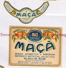 1930s BRASIL Caracu Cervejaria Rio Claro MACA versão 2 conjunto de etiquetas, usado comprar usado  Enviando para Brazil