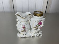 Conjunto de vaso de banheiro vintage decoração floral dourada cerâmica comprar usado  Enviando para Brazil