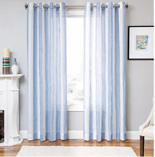 Softline Home Fashions Noonan Pacifica Curtain Panel Blue Stripe 84” for sale  Shipping to South Africa
