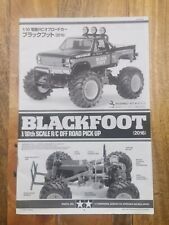 Tamiya blackfoot manual for sale  SOLIHULL