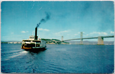 Cartão postal antigo Ferry In The San Francisco Bay Califórnia barco a vapor navio EUA comprar usado  Enviando para Brazil