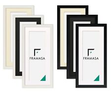 Panoramic Black Picture Frames White Photo Frames With White Ivory Black Mounts, used for sale  Shipping to South Africa