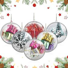 Christmas Decoration Clear Baubles Plastic Craft Ball Balls Party Xmas, used for sale  Shipping to South Africa