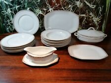 Hutschenreuther, Antique 16 Piece Dinner Service White/Gold Border 6 Pers for sale  Shipping to South Africa