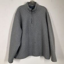 Suéter pulôver Oxford masculino 2XL 1/4 zíper cinza acolchoado manga longa  comprar usado  Enviando para Brazil