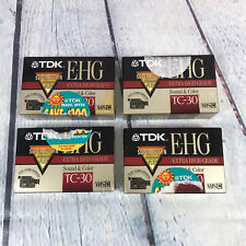 4 fitas para filmadora TDK E-HG extra alta qualidade VHS-C TC-30 - NOVO lacrado comprar usado  Enviando para Brazil