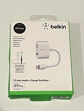 Adaptador Rockstar Belkin carga de áudio 3,5 mm para iPhone - Branco CAIXA ABERTA comprar usado  Enviando para Brazil