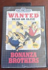 Bonanza Brothers Wanted Dead or Alive (Sega Genesis) Caja y Manual JUEGO sin probar segunda mano  Embacar hacia Argentina