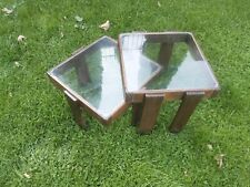 Art Deco Cubism nesting tables, 70's vintage Meblo nesting coffee tables, used for sale  Shipping to South Africa