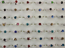 Lote misto de 80 peças de anéis femininos redondos de strass para trabalho de joias prata P comprar usado  Enviando para Brazil