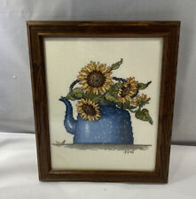 Needlepoint picture sunflowers for sale  Tuolumne
