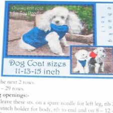 dog coat patterns knit for sale  WHITBY