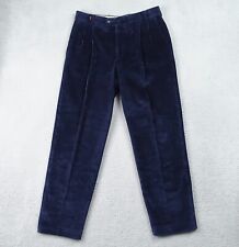 Austin Reed Pants Mens 32x31 Blue Corduroy Wide Whale Pleated Chino Golf Cords for sale  Shipping to South Africa