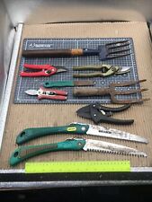 'B' Job Lot Gardening Tools, Secateurs, Trowel, Fork, Weed Lifter, Pruning Saw for sale  Shipping to South Africa