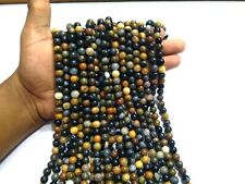 Wooden Agate Round  Ball Smooth 8mm Gemstone Plain Beads 14"Inch 1 Strand for sale  Shipping to South Africa