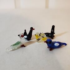 Vintage miniature blown glass birds/animals - Lot of 5 - 4 birds & a seal - 1", used for sale  Columbia