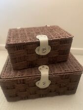 Brown wicker woven for sale  BENFLEET