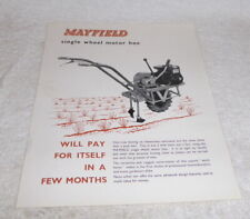 Folha de vendas original para a enxada de motor de roda única Mayfield datada de julho de 1966, usado comprar usado  Enviando para Brazil