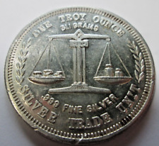 Moneda redonda de plata 0,999 de 31,1 gramos unidad de comercio de plata heráldica águila y balanza de 1 oz segunda mano  Embacar hacia Argentina