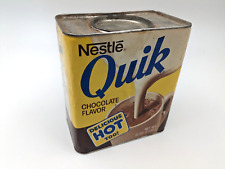 Recipiente de lata 32 oz vintage Nestlé Quik sabor chocolate bebida leite década de 1970 comprar usado  Enviando para Brazil