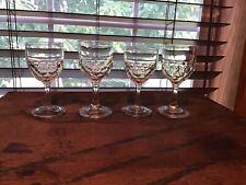 4 Antique Colonial America Flint Honeycomb 2 Oz Cordial Glasses RARE til salgs  Frakt til Norway