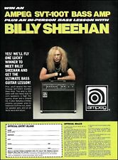 Billy Sheehan Ampeg SVT-100T amplificador de baixo 1991 concurso brinde anúncio impressão comprar usado  Enviando para Brazil