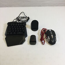 Teclado negro portátil con cable Ultimate de una mano para juegos con mouse y adaptador, usado segunda mano  Embacar hacia Argentina